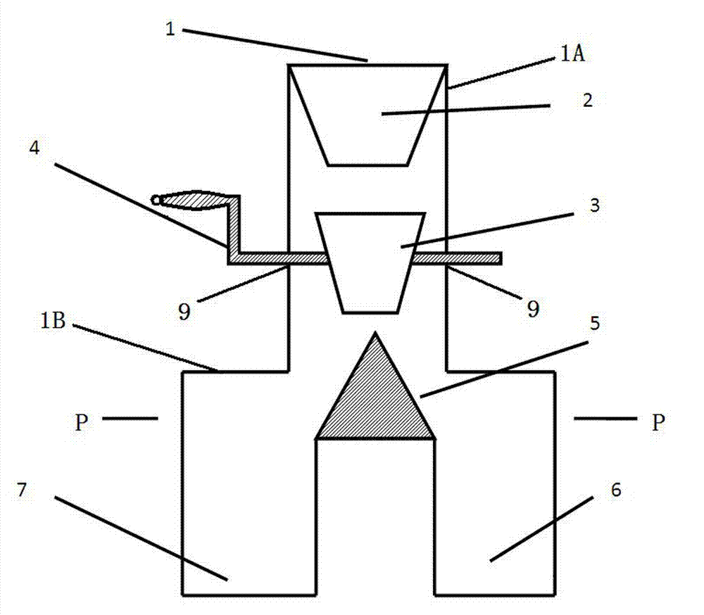 Peripheral feeding and separating device of direct current electric arc furnace for titanium slag smelting