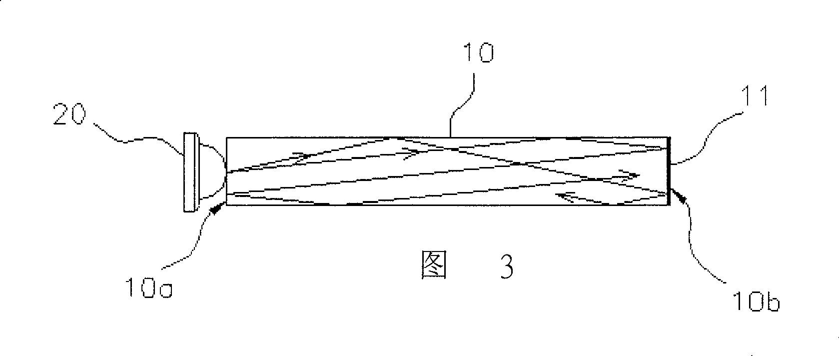 Device for generating belt like luminous source and application thereof