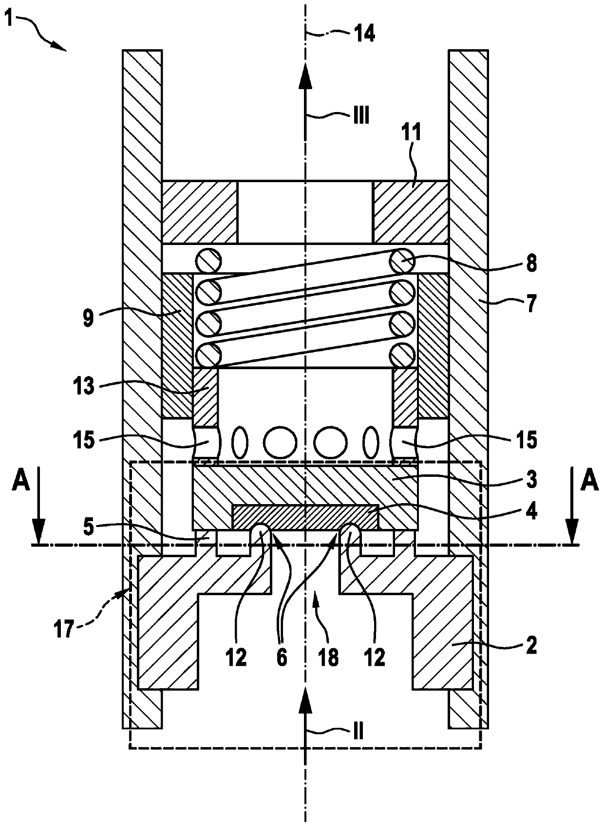 Gas pressure limiting valve for controlling and discharging a gaseous medium