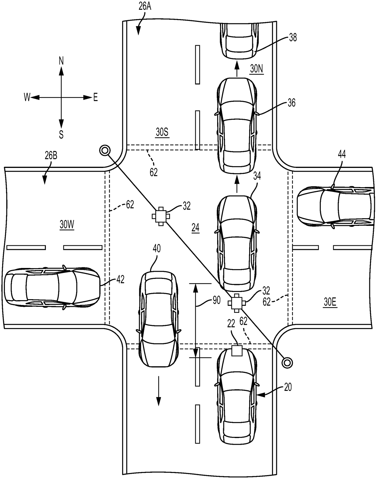 Traffic blocking avoidance system for an automated vehicle