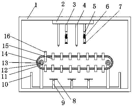 Chemical test tube cleaning device