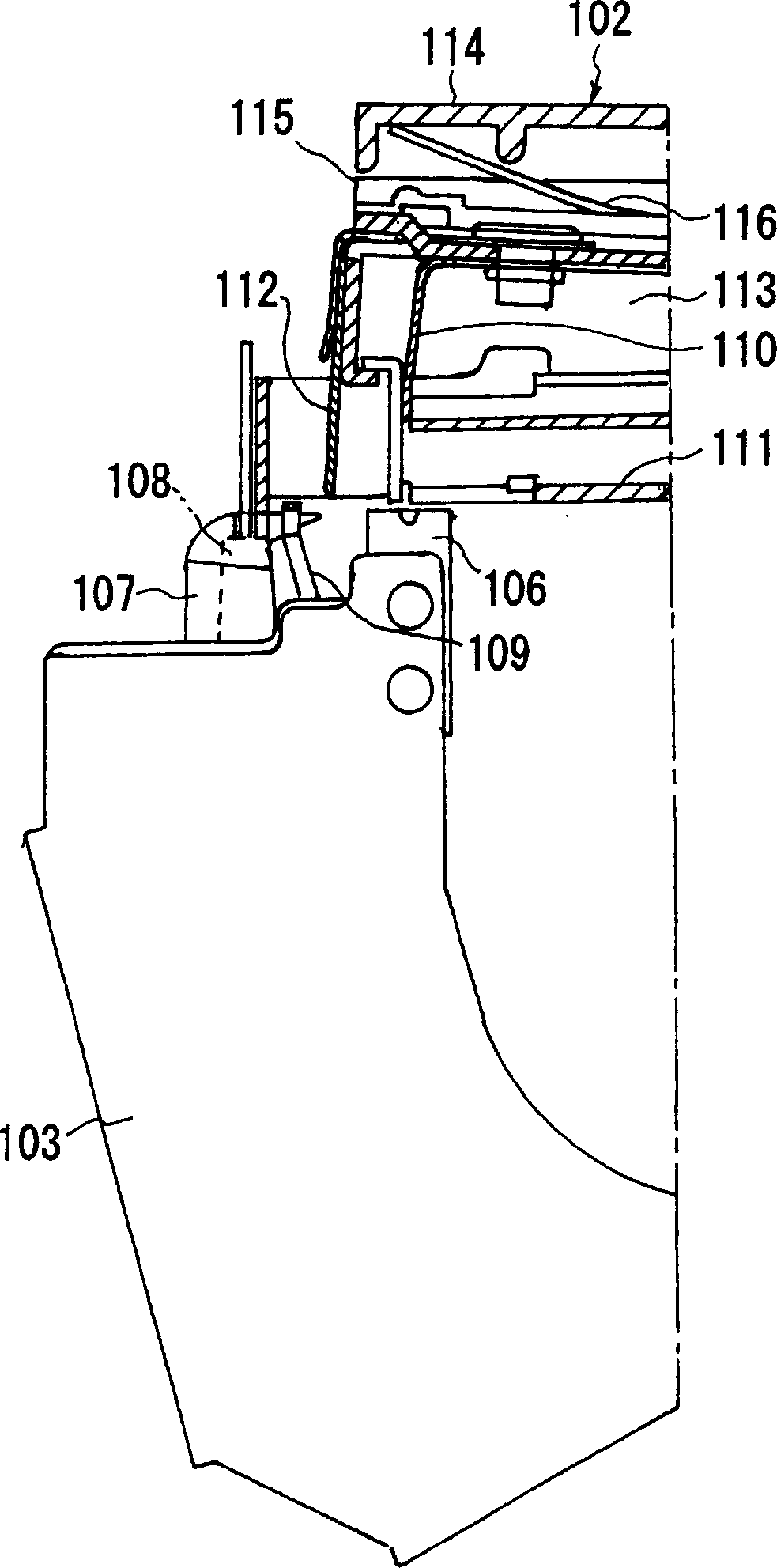 Tape guide device for gardening buncher