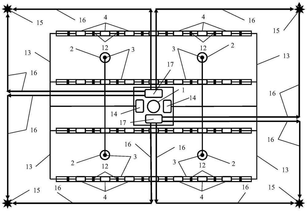 Natural gas hydrate exploitation monitoring system and method based on ground well time-frequency electromagnetism