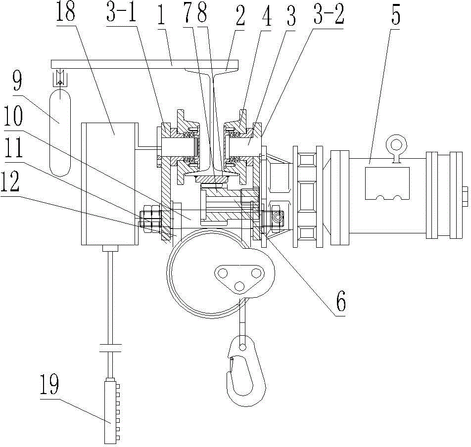 Improved moving suspension device