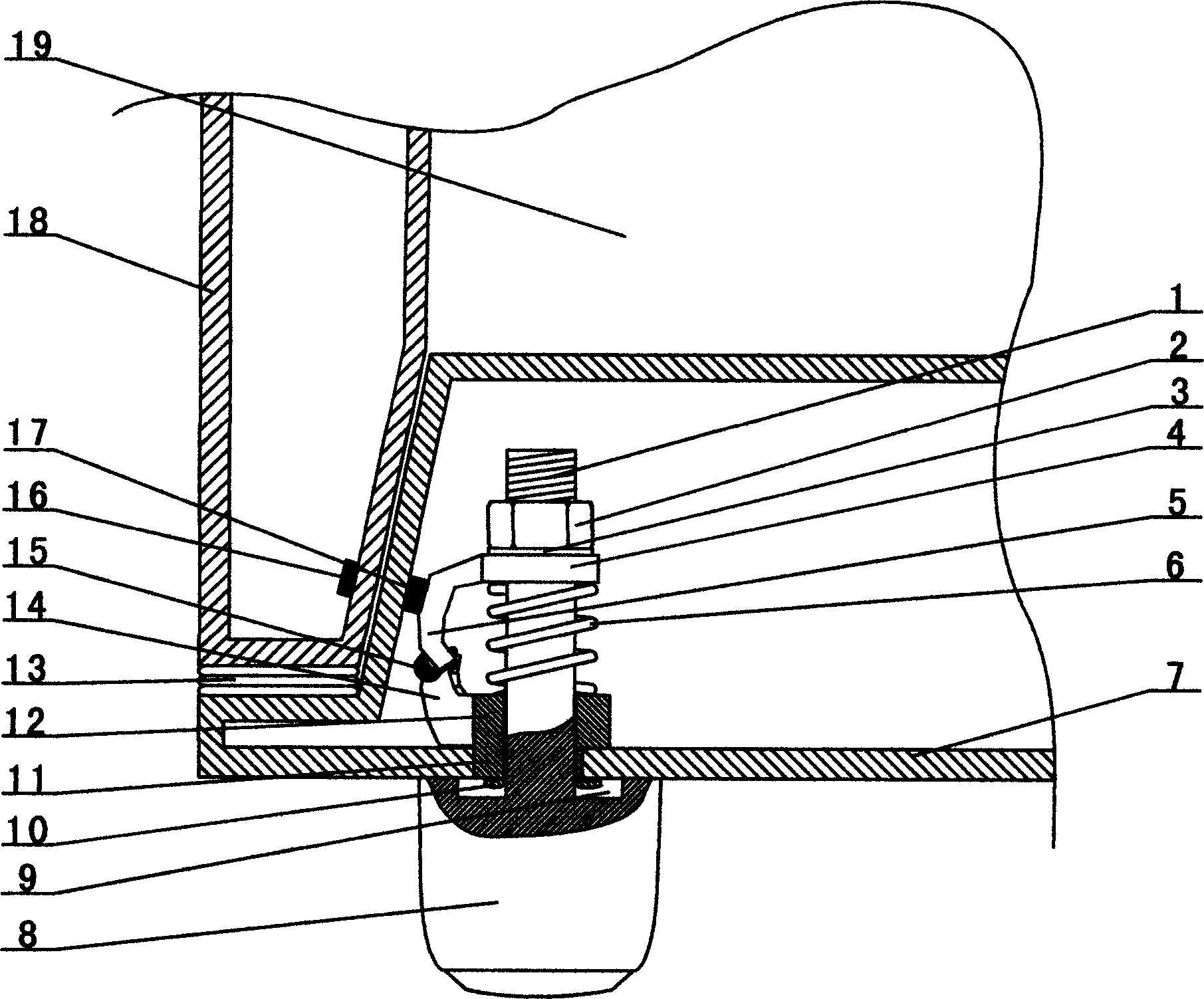 Automatic door-closing rotary-screwing type handle of magnetic-attraction refrigerator