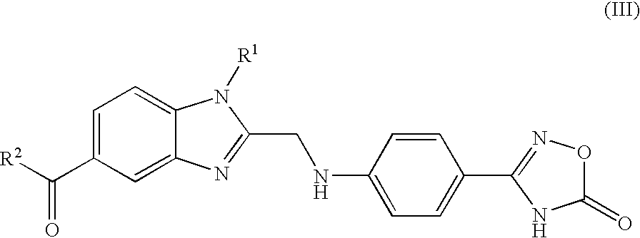 Process for the Preparation of 4-(Benzimidazolylmethylamino)-Benzamides and the Salts Thereof