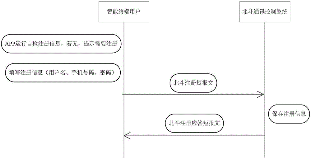 Method and system for realizing trunk communication based on Beidou satellite short message