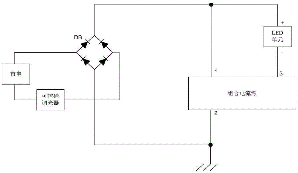 Linear constant-current LED driving circuit and method compatible with SCR light modulator