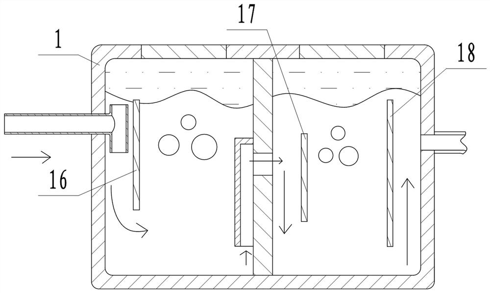 Oil cleaning device for sewage treatment oil separation tank