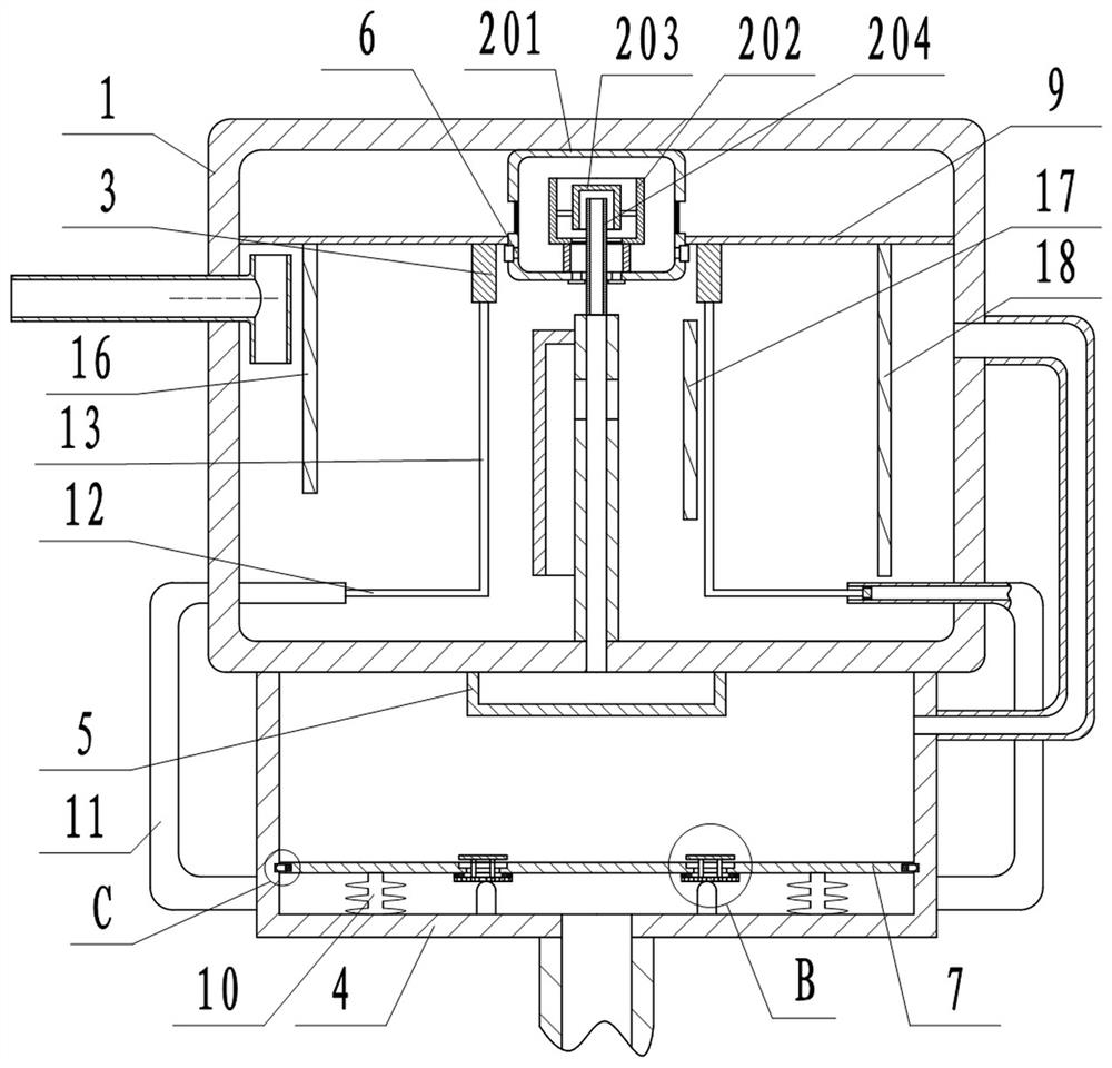 Oil cleaning device for sewage treatment oil separation tank