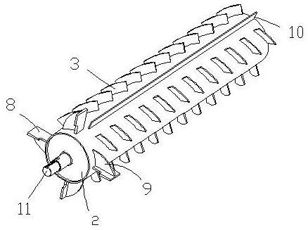 An inner spindle device for a plastic particle hoist