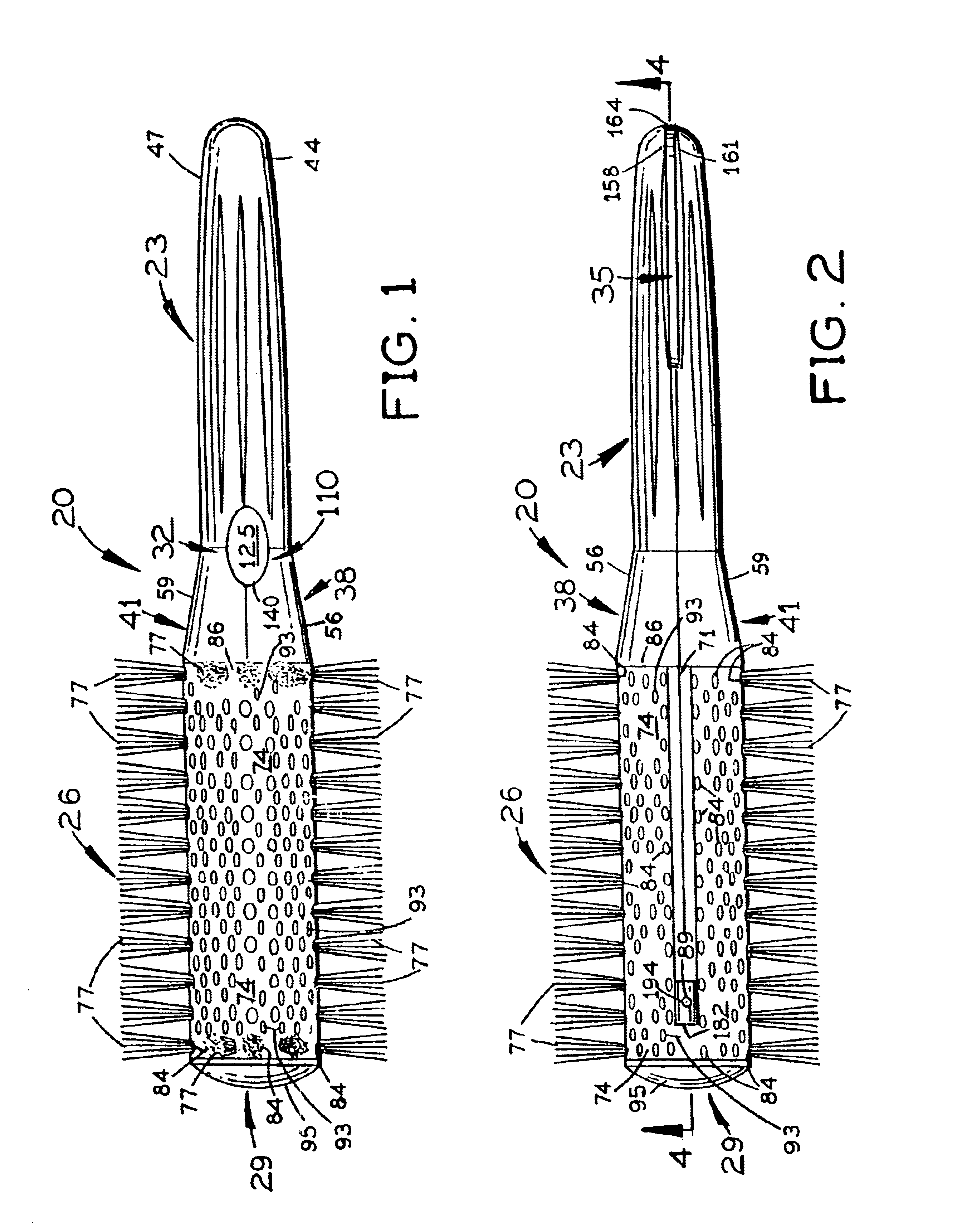 Hair styling brush with integral misting device