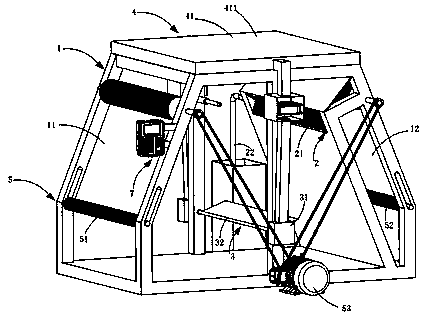 Negative-pressure dust-absorbing and drying device for textiles