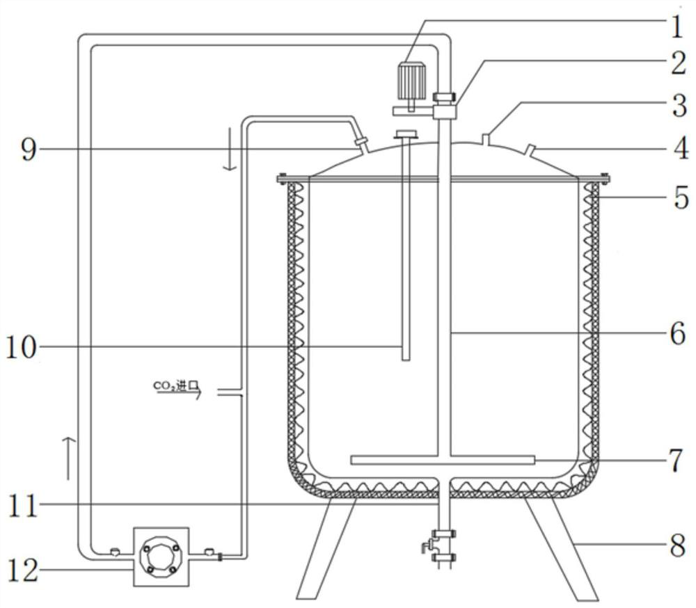 Fly ash washing device based on carbon dioxide hardening and tempering, and method