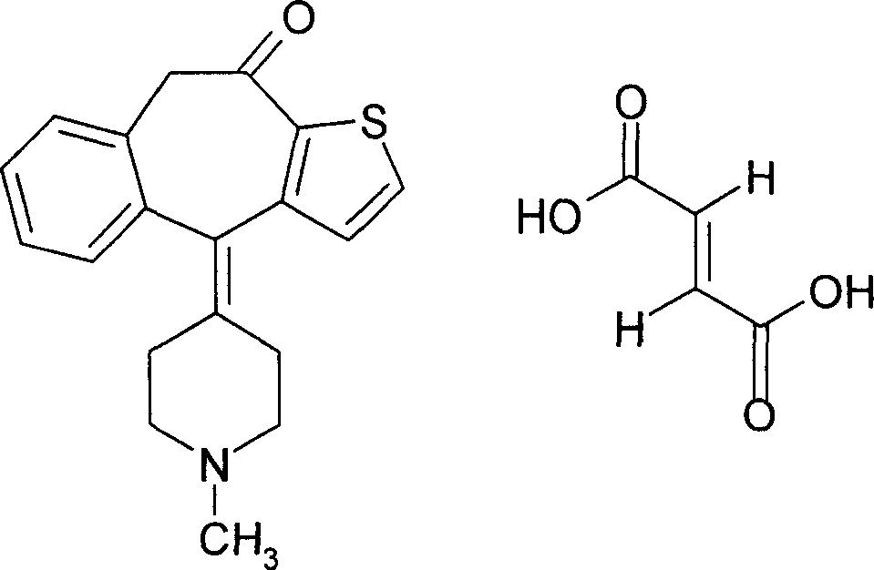 Boletic acid ketotifen eye drops containing sodium hyaluronate and its preparing process