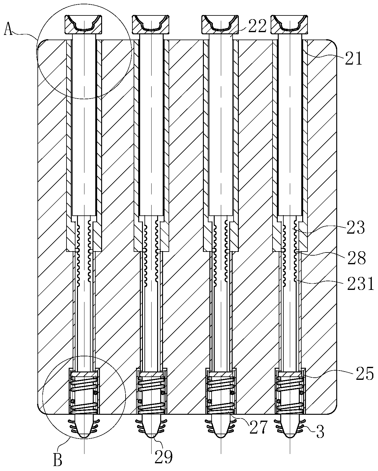 Profile steel supporting pile