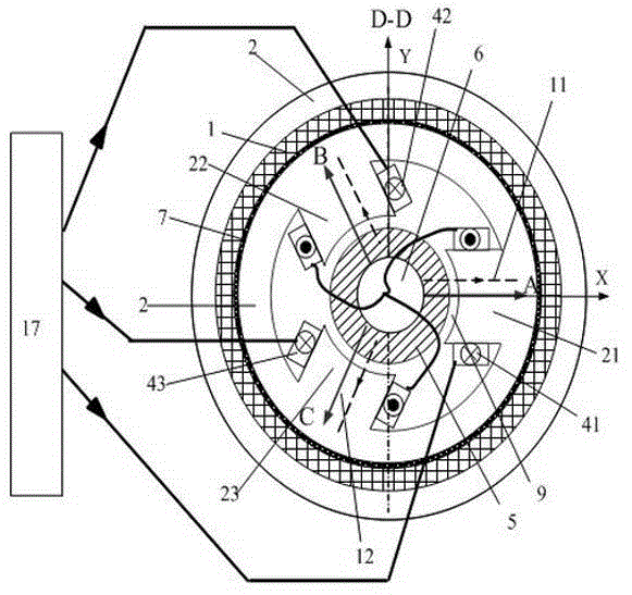 Constant current biased radial-axial magnetic bearing