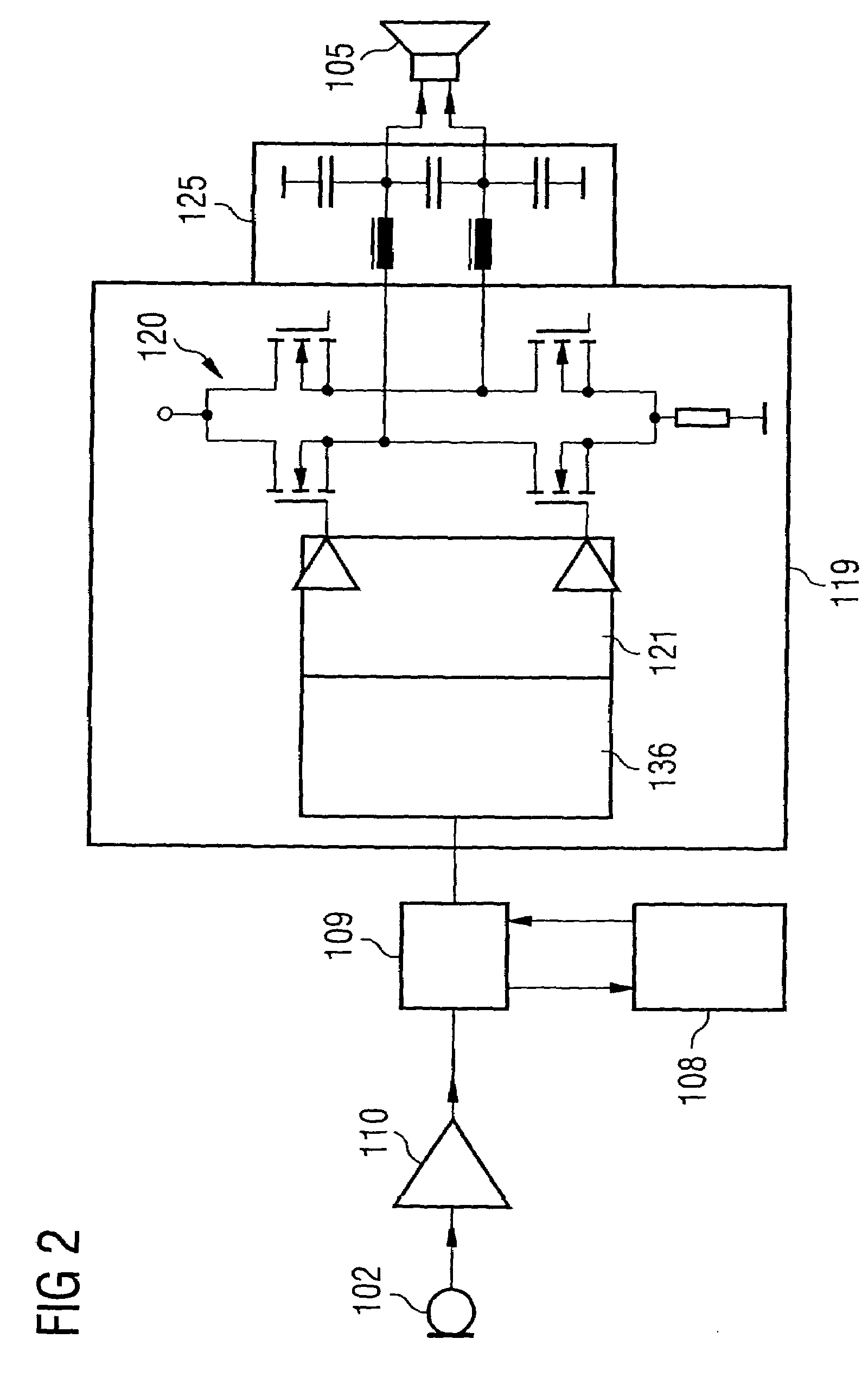 Drive circuit, device, and method for suppressing noise, and use