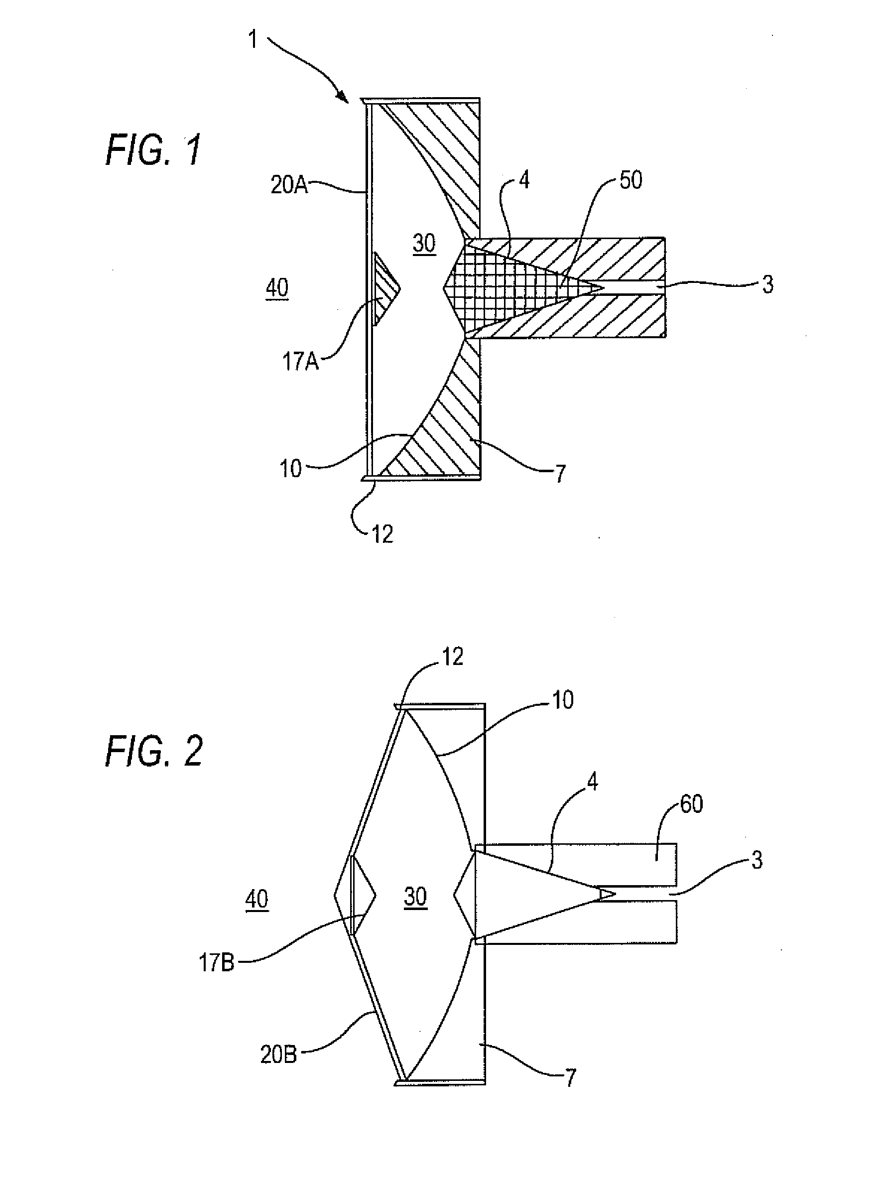 Parabolic antenna with an integrated sub reflector