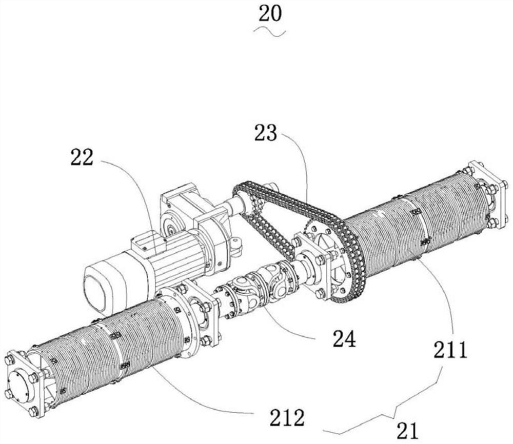 A three-dimensional garage cross winch lifting device