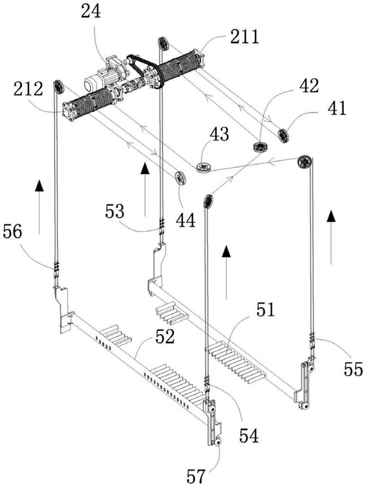 A three-dimensional garage cross winch lifting device