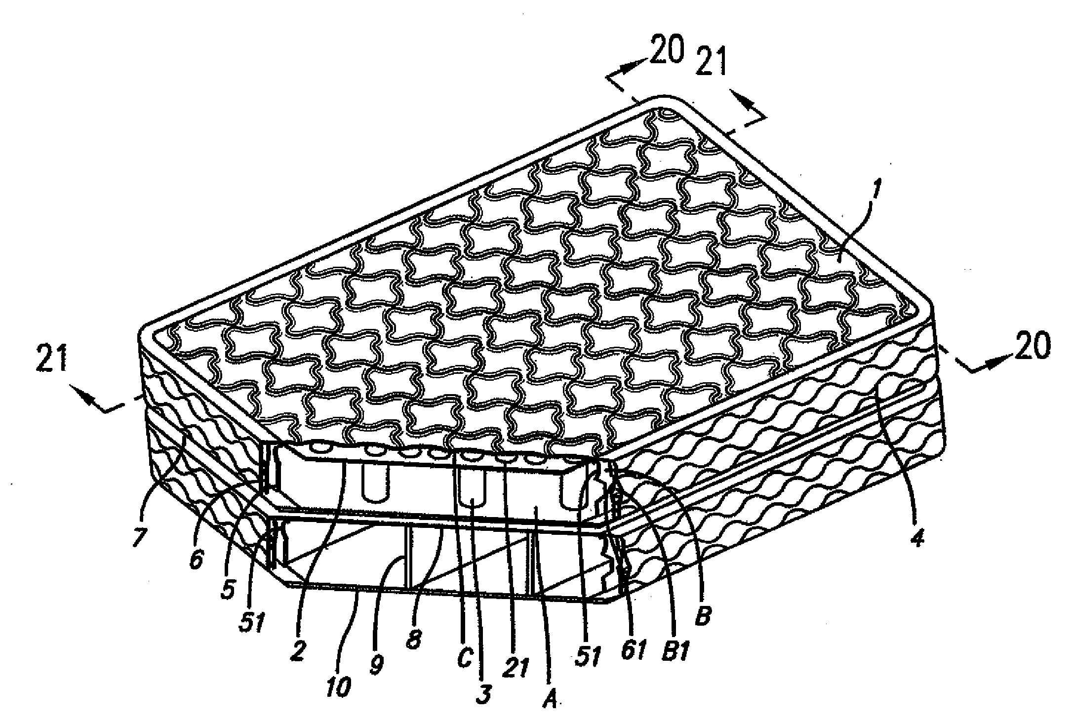 Air-inflated mattress