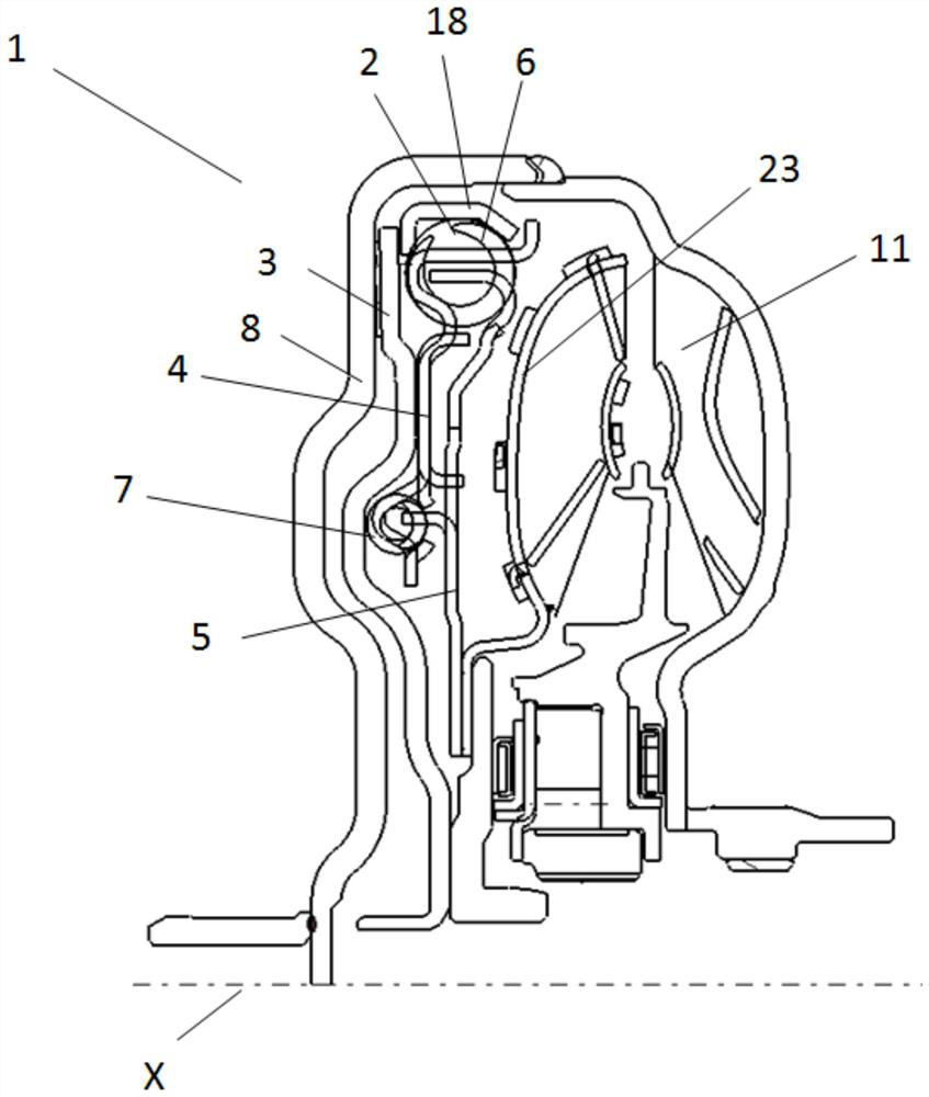 Torsional vibration damping system for hydrodynamic torque coupling device