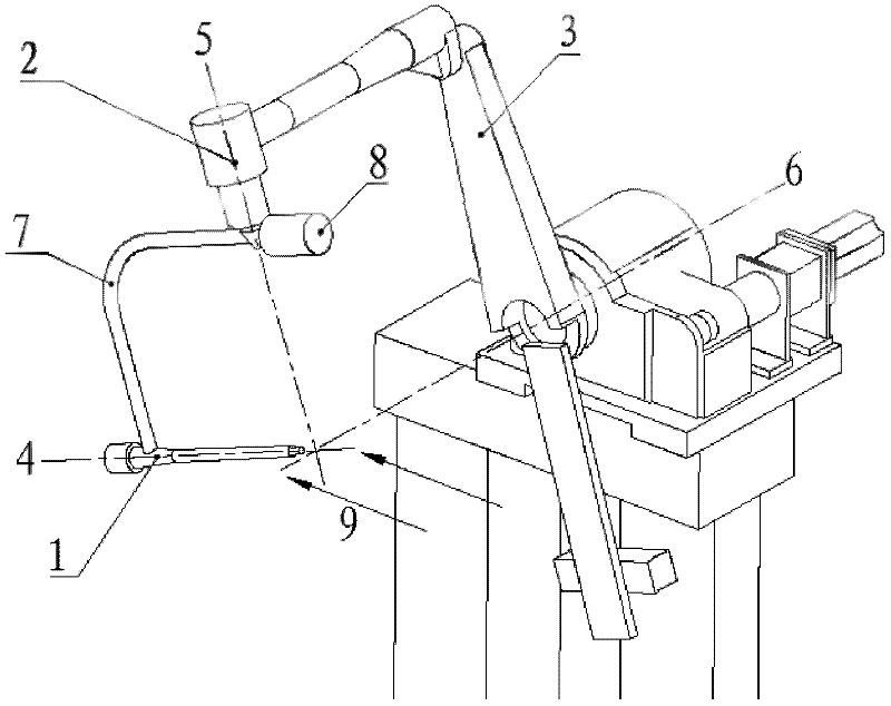Device for simulating free yawing/rolling movement under pitching movement of aircraft