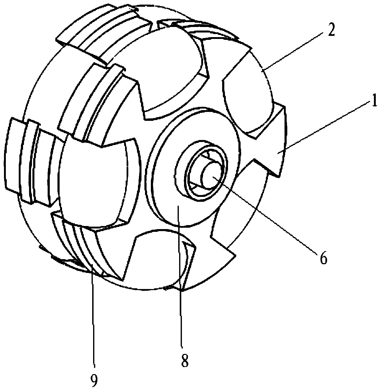 A hub drive motor based on mecanum wheel
