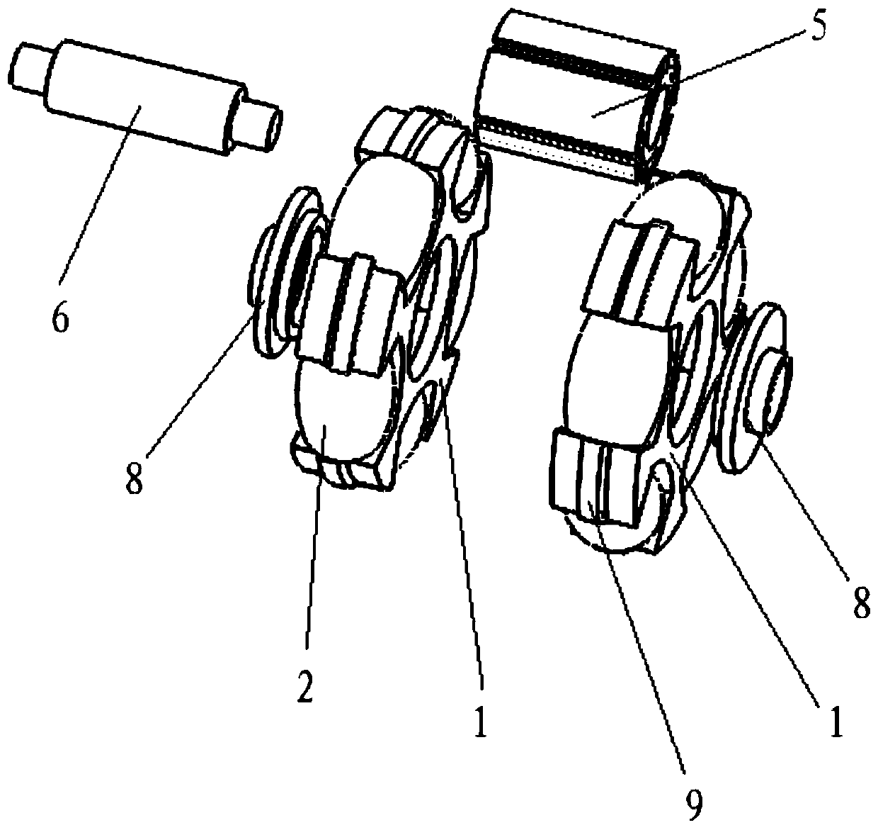 A hub drive motor based on mecanum wheel