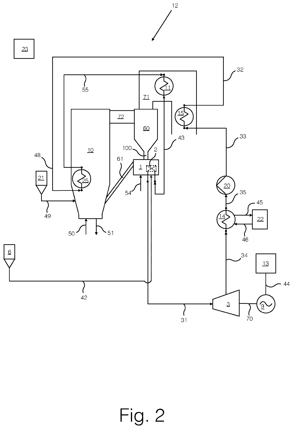 Method and a system for maintaining steam temperature with decreased loads of a steam turbine power plant comprising a fluidized bed boiler