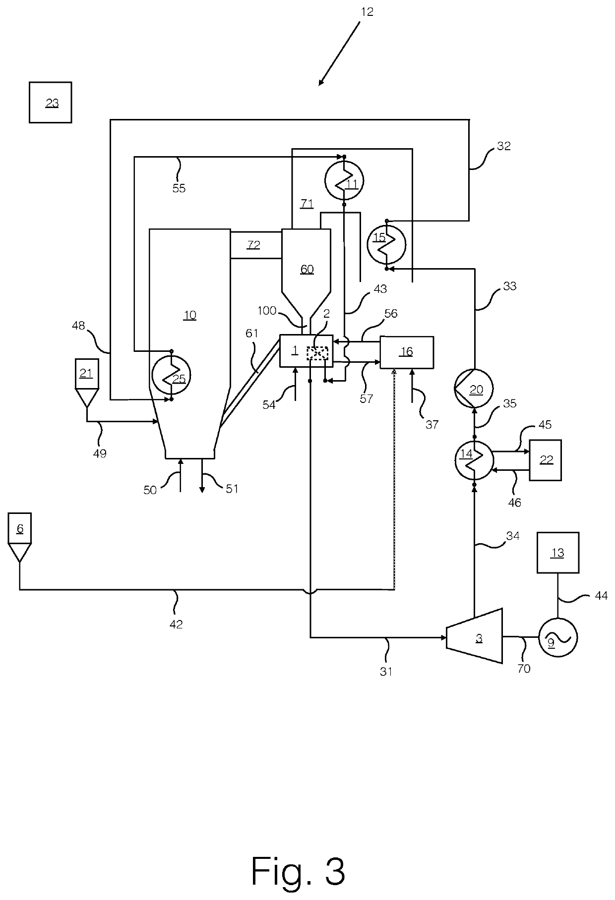 Method and a system for maintaining steam temperature with decreased loads of a steam turbine power plant comprising a fluidized bed boiler