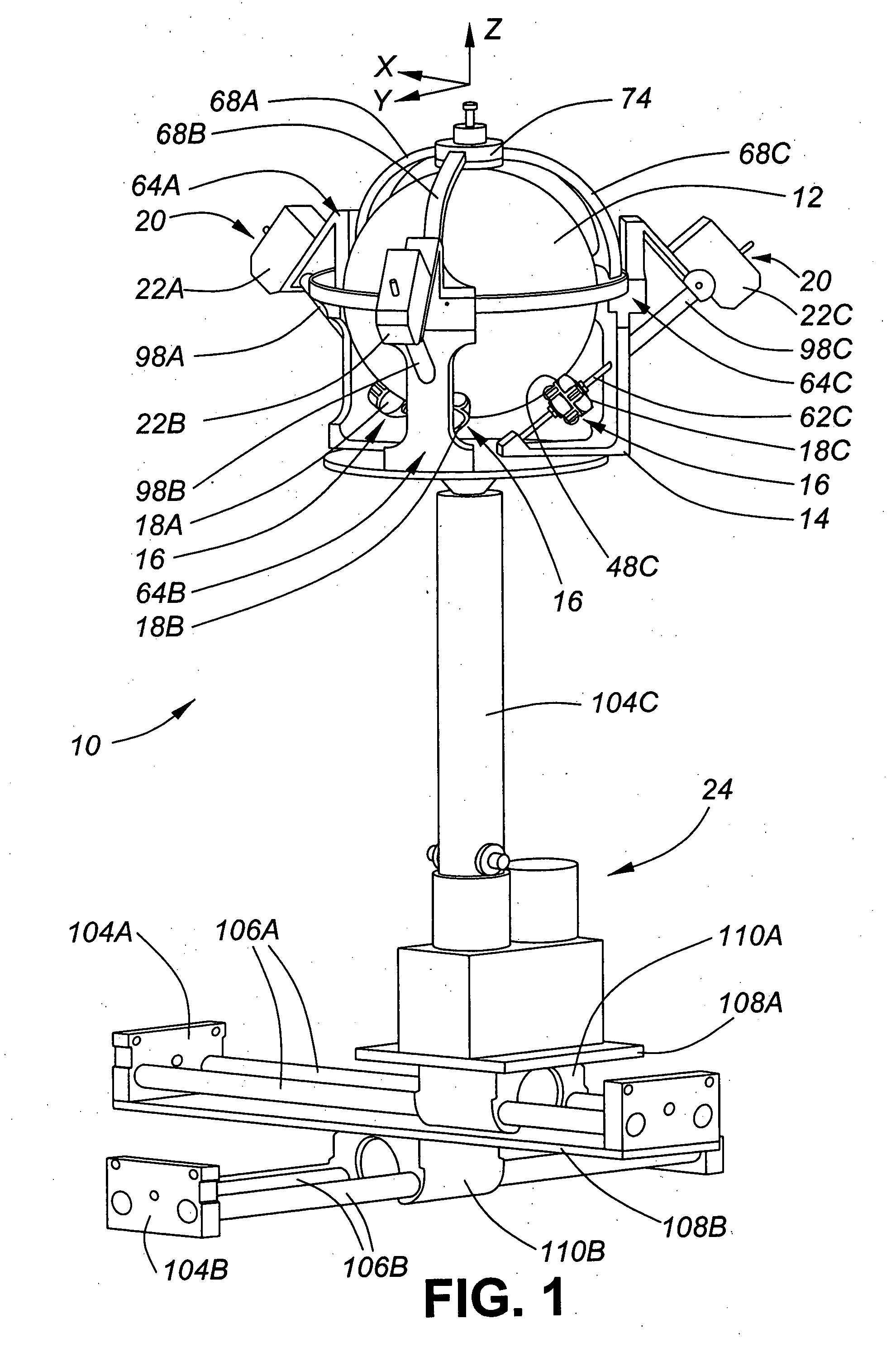Apparatus for multi-axis rotation and translation