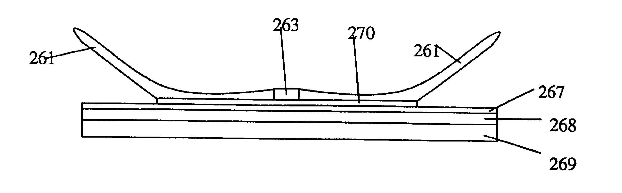 Photolithographically-patterned variable capacitor structures and method of making