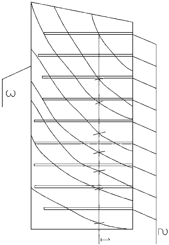 Excavation support construction method for high slope of oblique stratum