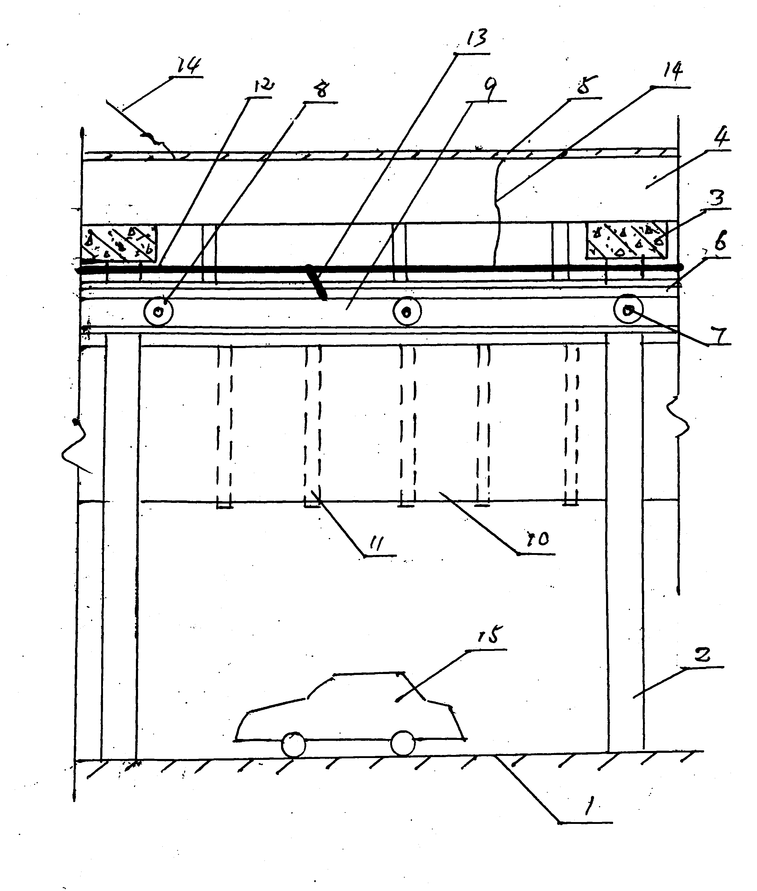 Air train with suspension solar cell panels