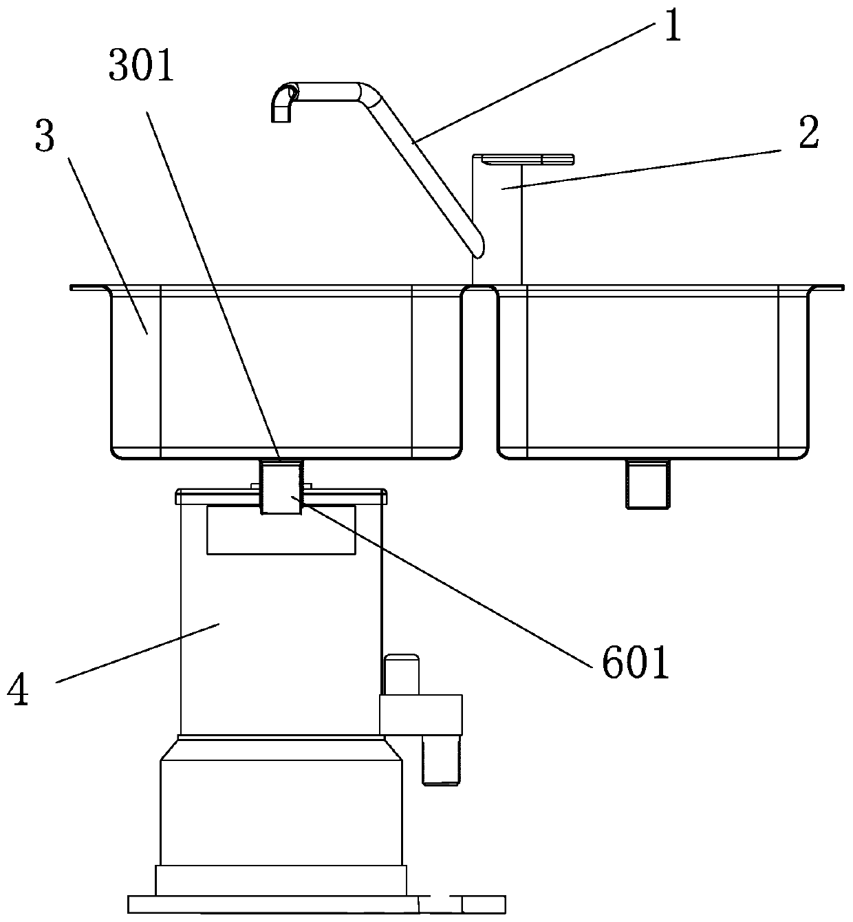 Crushing-grinding-disc-type kitchen waste processor and treatment method thereof
