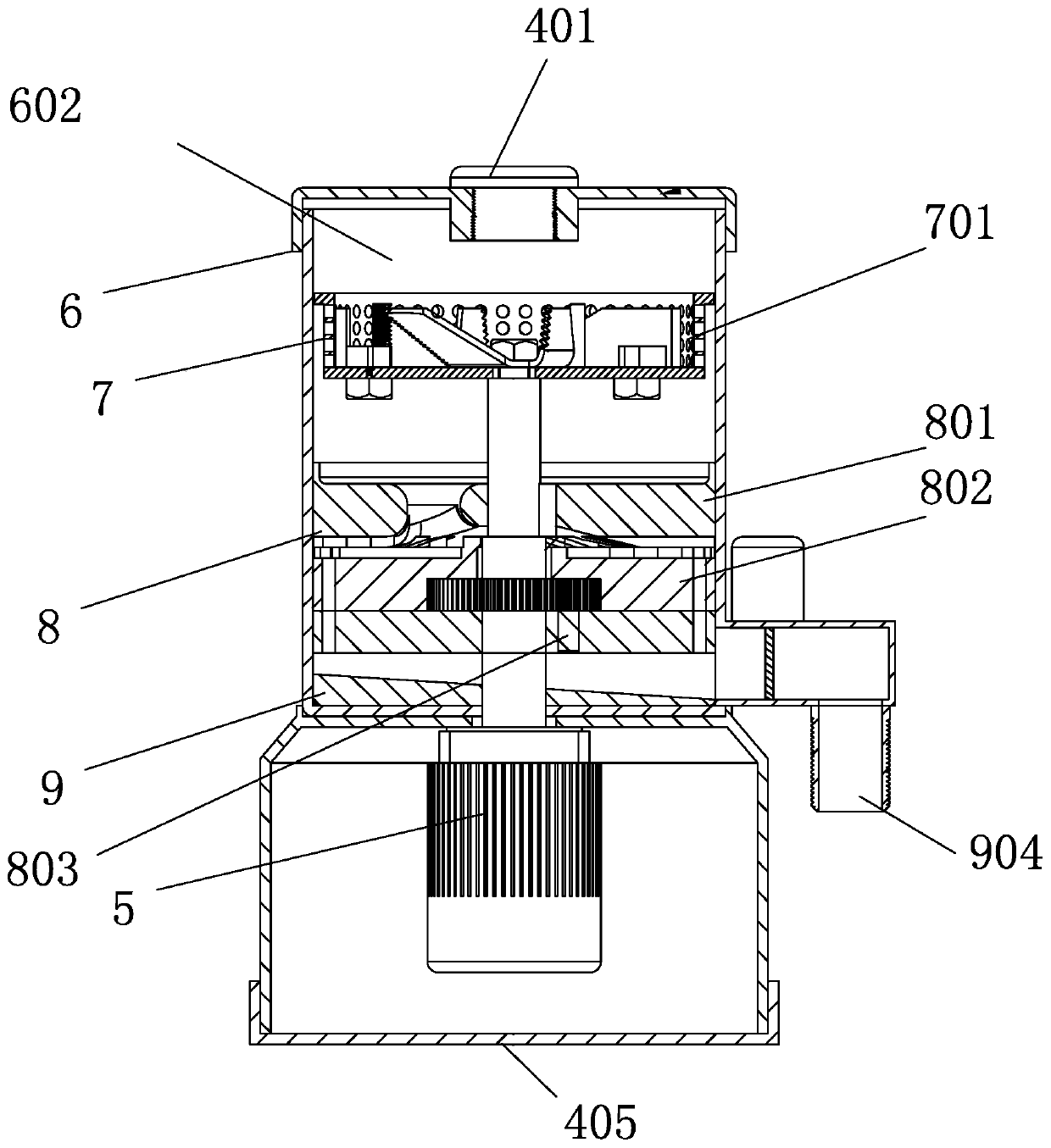 Crushing-grinding-disc-type kitchen waste processor and treatment method thereof