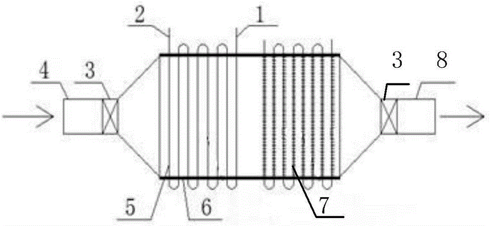 Three-dimensional variable-space variable-structure flue gas reheater