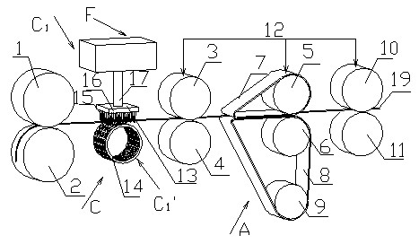 Device for improving single thread strength by high-frequency needling method