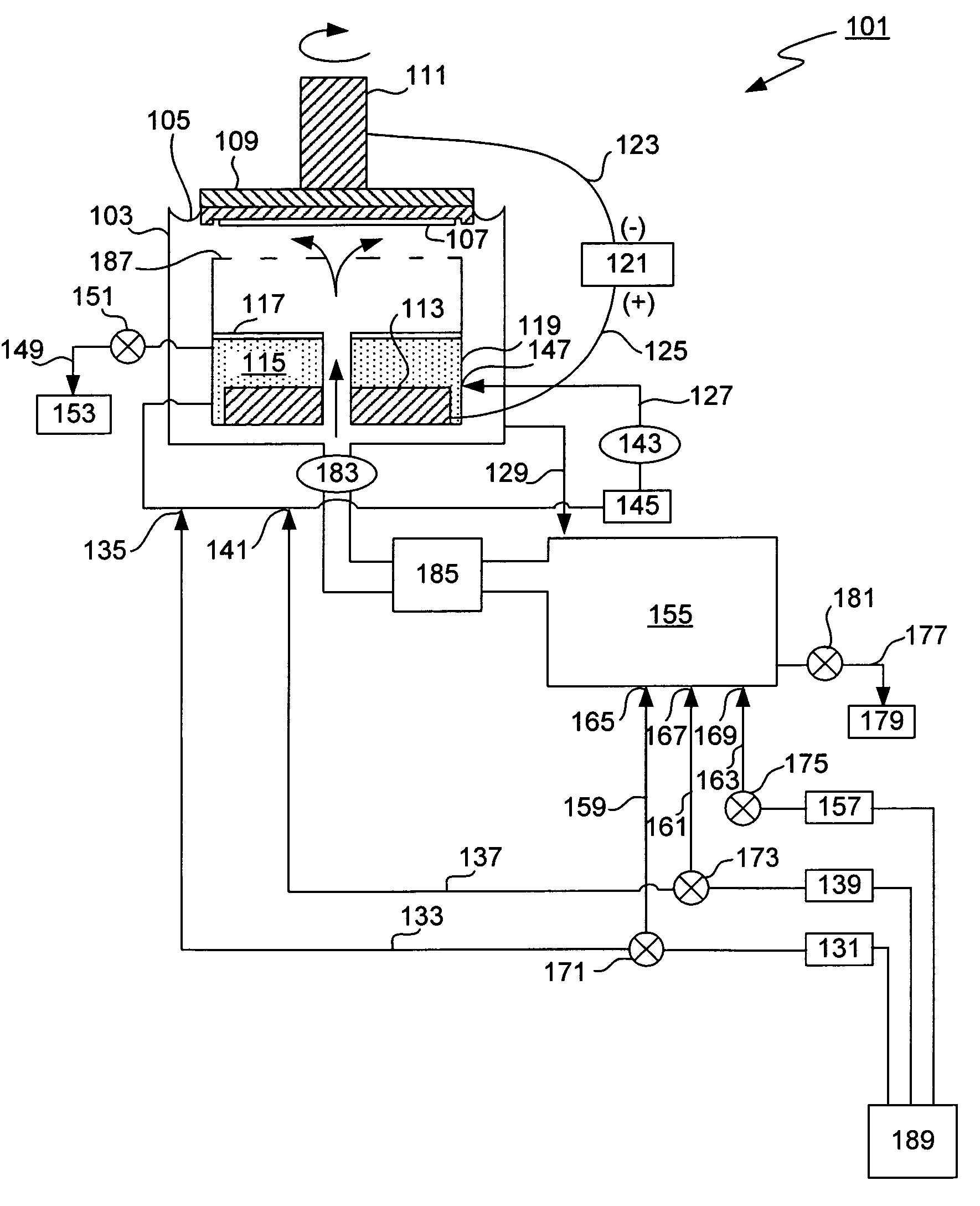 Control of electrolyte composition in a copper electroplating apparatus