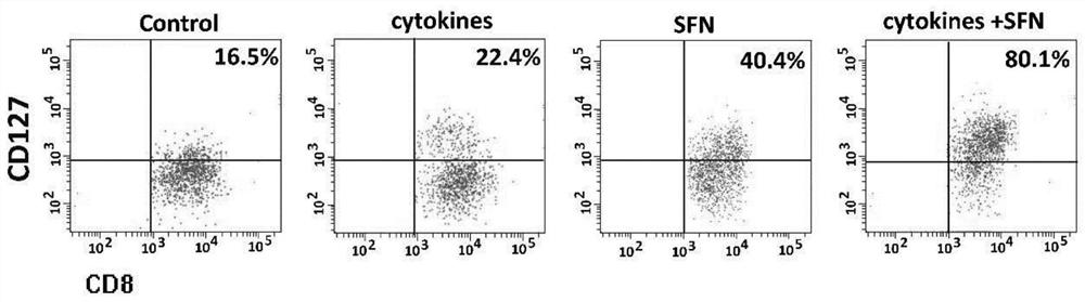 Method and application of sfn combined with IL-15 and IL-21 to prepare memory T cells