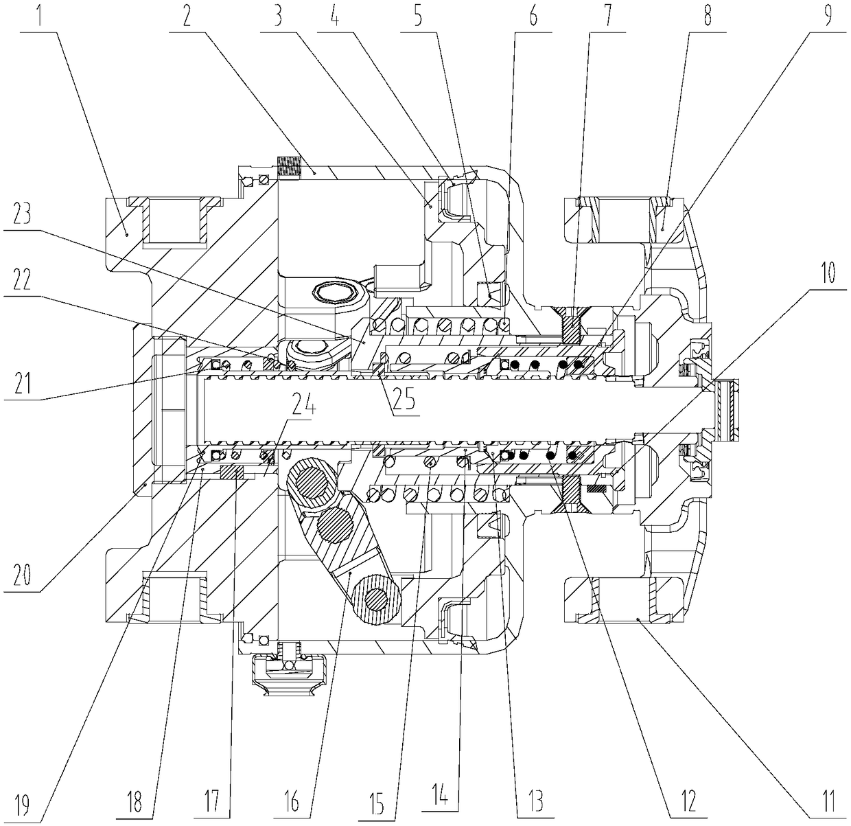 A brake cylinder with force amplification function