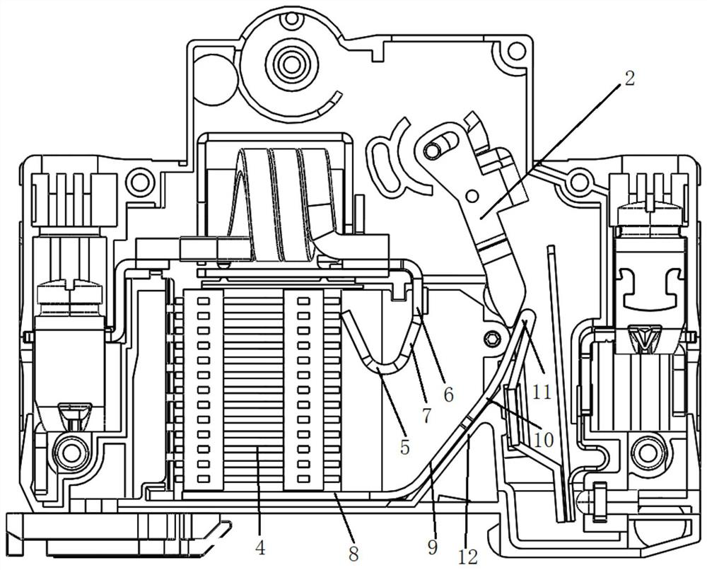 Miniature circuit breaker arc extinguishing system and miniature circuit breaker with same