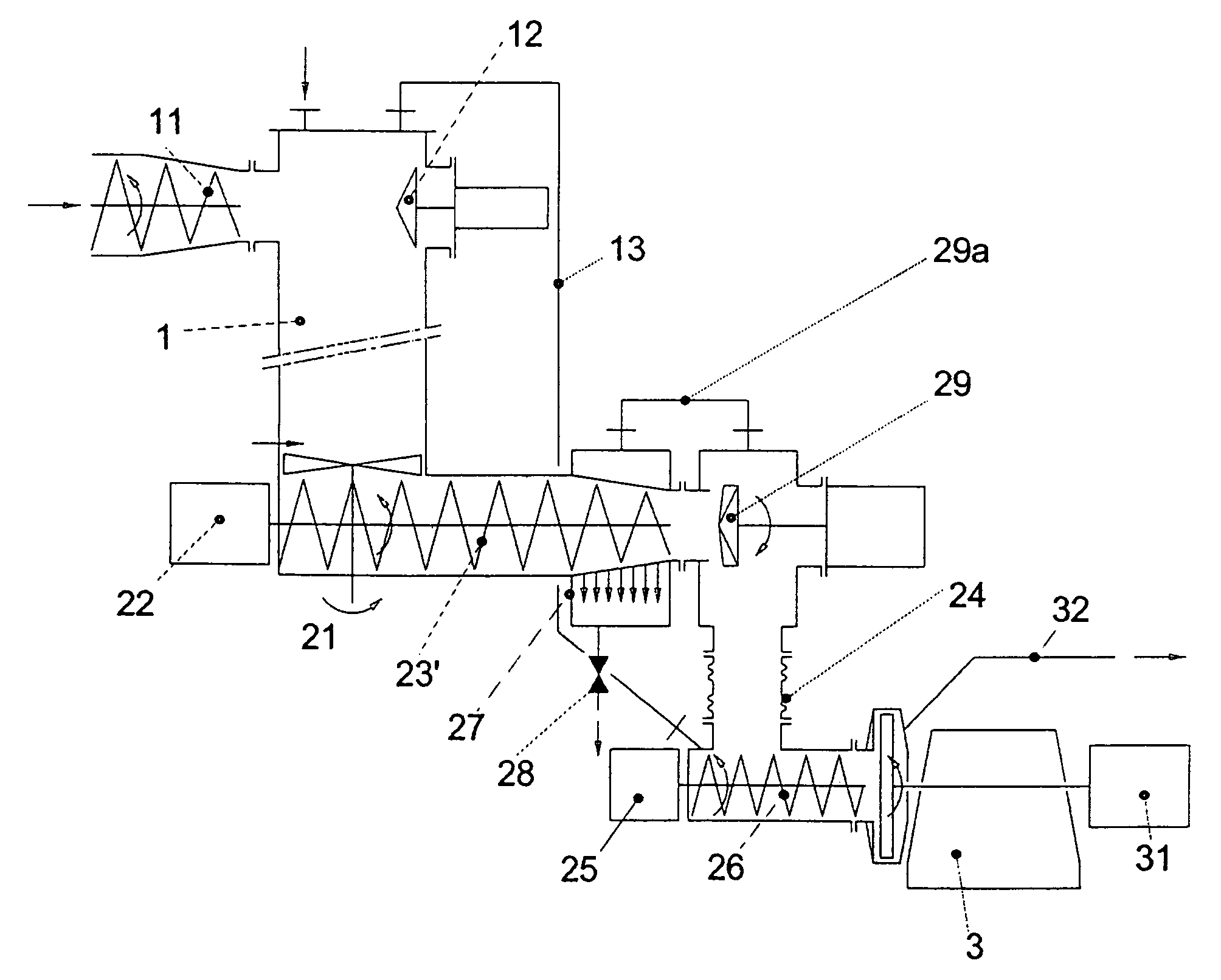 Process and device for discharging lignocellulose raw materials from a digester and conveying the raw material to a refiner