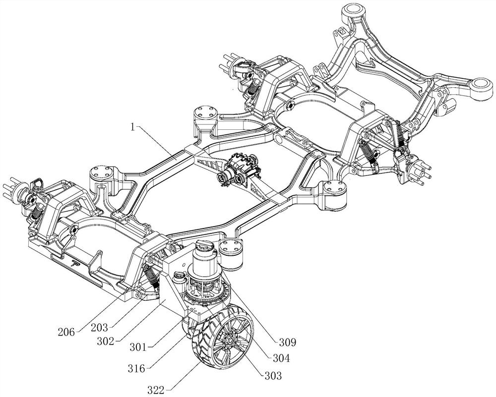 Unmanned Four-wheel Independent Steering Chassis Platform Steering 