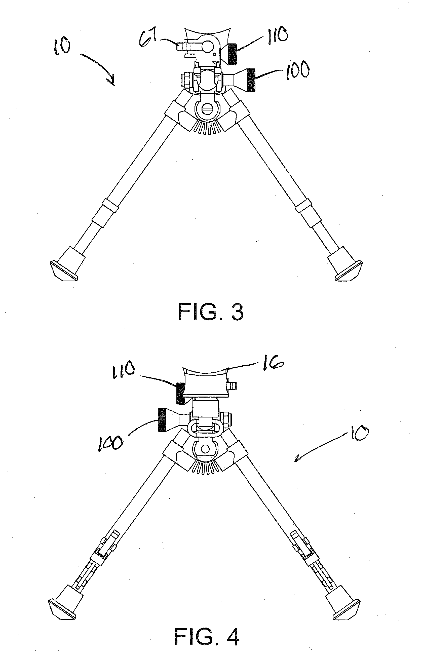 Method for Quick Disconnect Bipod Mount Assembly with adjustable and lockable Tilt, Pan and Cant Controls
