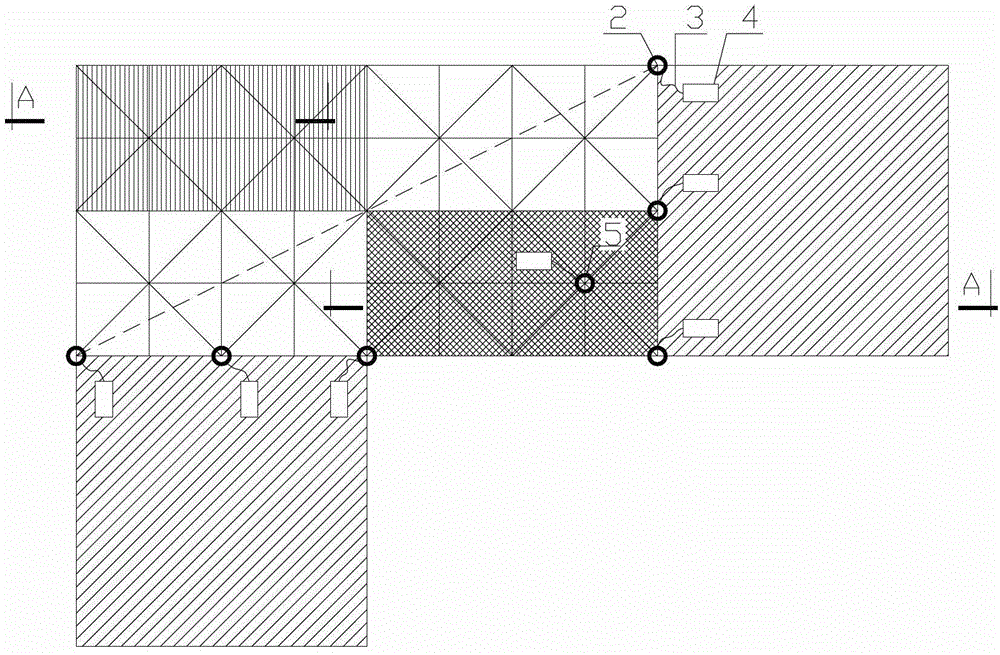 Construction method of asymmetric overall lifting of large grid structure