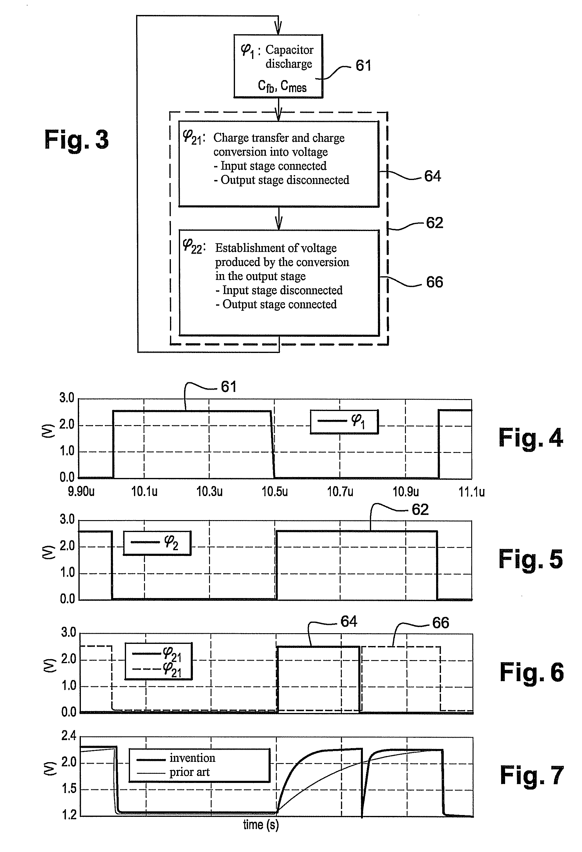 System for converting charge into voltage and method for controlling this system