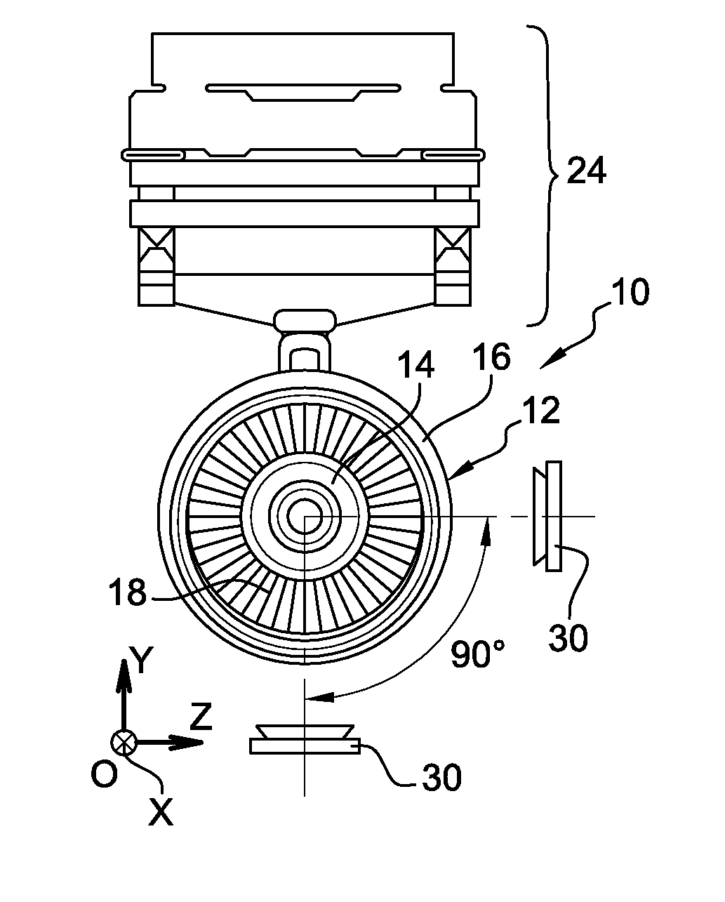 Method for measuring the kinematics of at least one turbomachine rotor